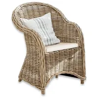Loberon Sessel Margate, handgeflochten, klassisches Design, inkl. wasch- &
