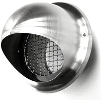 MS Beschläge - Wetterschutzgitter Lüftungshaube Kugelablufthaube Zulufthaube Edelstahl matt