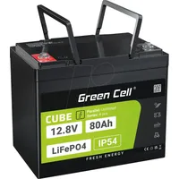 Green Cell LFPGC12V80AH, Lithium-Eisen-Phosphat LiFePO4 12,8 V, 80 Ah