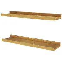 Vicco Wandregal Linus, Naturholz, 60 x 4 cm 2er