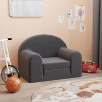 VidaXL Schlafsofa für Kinder Anthrazit Weich Plüsch