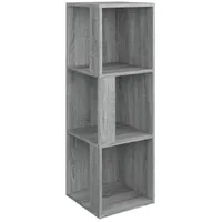 VidaXL Eckregal Grau Sonoma 33x33x100 cm Holzwerkstoff