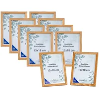 Levandeo Bilderrahmen Echtholz Natur 13x18 cm 10er Set
