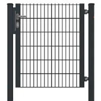 Fa-bausysteme Gartentor für Doppelstabmattenzäune Halb-Rahmen Anthrazit 132 cm x