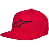 Alpinestars Herren Baseball Kappe Ageless Flat Hat, Rot Schwarz,