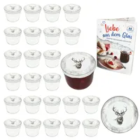 Mambocat 25er Set Sturzglas 230ml Einmachglas + Twist-Off-Deckel TO82