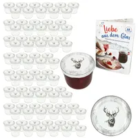 Mambocat 100er Set Sturzglas 230ml Einmachglas + Twist-Off-Deckel TO82