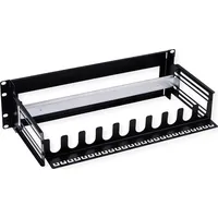 Value 19"-Tragrahmen für Hutschienengeräte, 3HE, schwarz