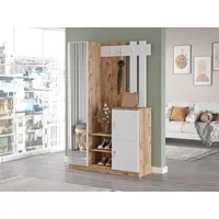 Vente-unique Garderobe mit 3 Türen & 1 Spiegel -