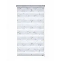 GARESA Doppelrollo Kreise 50 x 150 cm grau/weiß
