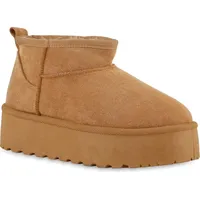 VAN HILL Damen Winter Boots Plateau Profilsohle Schuhe 213959