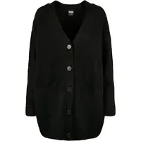 URBAN CLASSICS Chunky Fluffy Strickjacke - Black M