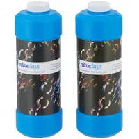 Relaxdays Seifenblasen Nachfüllflasche, 2er Set, je 1 Liter Seifenblasenflüssigkeit,
