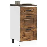 VidaXL Küchenunterschrank Kalmar Räuchereiche Holzwerkstoff, Spülenunterschrank, Schrank Küche, Lagerschrank,