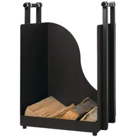 Lienbacher - Holzkorb Holzkiste Kaminzubehör Metall schwarz beschichtet optional