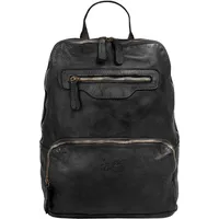 Samantha look Cityrucksack, echt Leder, Made in Italy schwarz