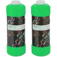Relaxdays Seifenblasen Nachfüllflasche, 2er Set, je 1 Liter Seifenblasenflüssigkeit,