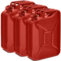 Bw BW® Kraftstoffkanister Metall Benzinkanister 3x 20 Liter Rot