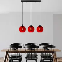 Opviq Elegant Red Chandelier, Adjustable Height 40-120 cm, Metal