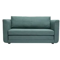 Miliboo Schlafsofa 2-Sitzer aus graugrünem Stoff LEON