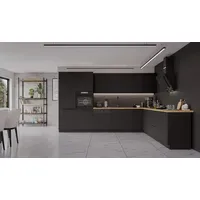 Küchen-Preisbombe Winkelküche Siena L-Form 350 x 290 cm schwarz