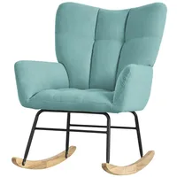 ML DESIGN modern living Schaukelsessel Salbei, mit Frottee-Optik Bezug,