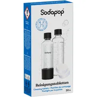 Sodapop Reinigungstabletten, 20er-Pack für Glasflaschen, PET-Flaschen, Edelstahlfaschen und Aluminiumflaschen