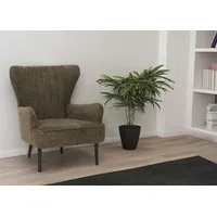 Mendler Lounge-Sessel HWC-K37, Cocktail-/Ohrensessel Polsterstuhl Retro Vintage Stoff Chenille