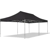 TOOLPORT 4x8m Aluminium Faltpavillon, ohne Seitenteile, schwarz