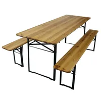 Defibrico Set Bierzeltgarnitur mit tisch 220x70 cm und bänke