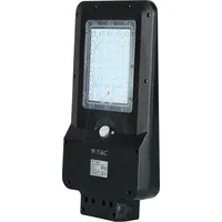 V-Tac - Solar Straßenleuchte, mit Solarpanel, Schwarz,