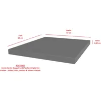 Küchen-Preisbombe Arbeitsplatte 50 cm 38mm Anthrazit matt Küche Nessa