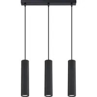 Sollux Karbon 3-flg. 45 cm schwarz Metall