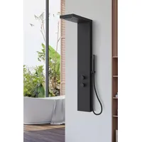 Marwell Duscharmatur Essenza schwarz 125x20 cm - Regendusche -