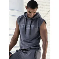 LE JOGGER Kapuzenpullover, mit Druck und Kordelzug, blau,