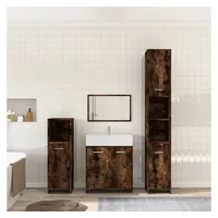 VidaXL Badmöbel-Set 4-tlg. Räuchereiche