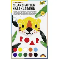 Folia Buntpapier gummiert farbsortiert 80 g/qm 10 Blatt