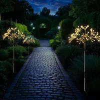 MARELIDA LED Gartenstecker Feuerwerk Firework Fernb. Leuchtstäbe 3er Set