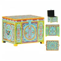 VidaXL Aufbewahrungsbox Handbemalt 50x40x40 cm Mango Massivholz