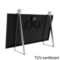 Sunenergyxt Solarmodulhalterung 3-in-1 silber für Balkon, Terrasse, Flachdach