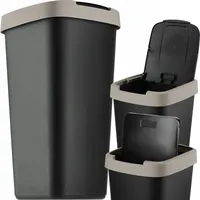 Kadax Abfallbehälter 25 l, mit Schwingdeckel, für Recycling, Kunststoff,