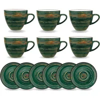 Wilmax england SPIRAL Tassen mit Untertassen 190 ml, 6er-Set,