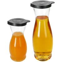 Mambocat 2x MIA MISURA Wein-Karaffe mit Deckel schwarz 0,5L
