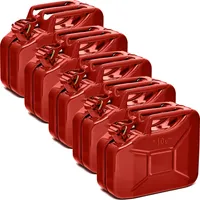 Bw BW® Kraftstoffkanister Metall Benzinkanister 5x 10 Liter Rot