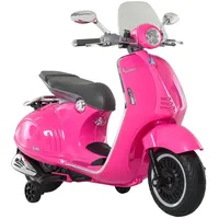 Homcom Kinder Elektro-Motorrad, 6V Kindermotorrad mit Scheinwerfer, Musik, Rosa