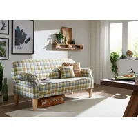 Massivmoebel24 Küchensofa 180x78x93 hell kariert EDINBURGH