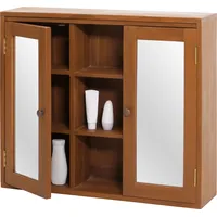 Mendler Teak-Spiegelschrank HWC-M85, Badspiegelschrank, hochwertiges B-Grade-Teak (Kernholz, 20-30 Jahre),