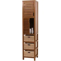 Mendler Teak-Hochschrank HWC-M84, Badschrank Highboard, hochwertiges B-Grade-Teak (Kernholz, 20-30