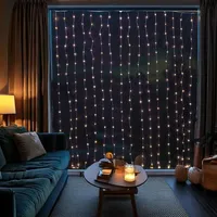 MARELIDA LED Lichtervorhang Draht 40 Stränge 800LED 3,9x2m Außen