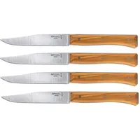 Opinel Tischmesserset Facette 4-teilig Olivenholz